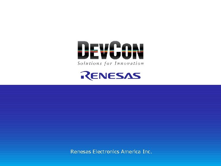 Renesas Electronics America Inc. 
