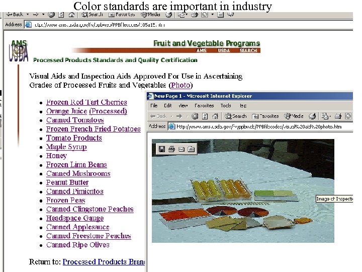 Color standards are important in industry 