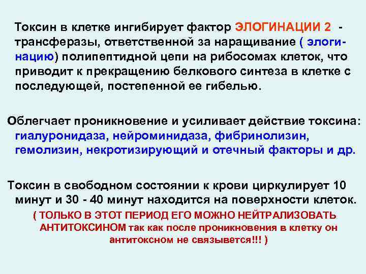 Токсин в клетке ингибирует фактор ЭЛОГИНАЦИИ 2 трансферазы, ответственной за наращивание ( элогинацию) полипептидной