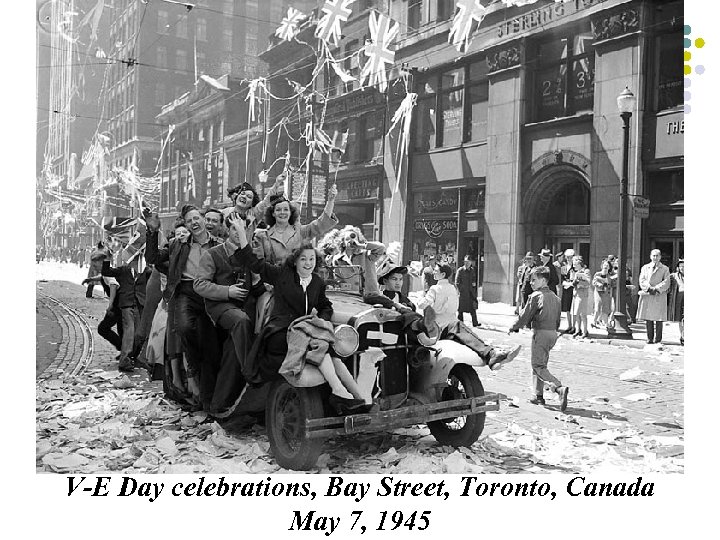 V-E Day celebrations, Bay Street, Toronto, Canada May 7, 1945 