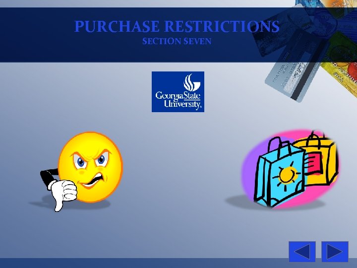 PURCHASE RESTRICTIONS SECTION SEVEN 