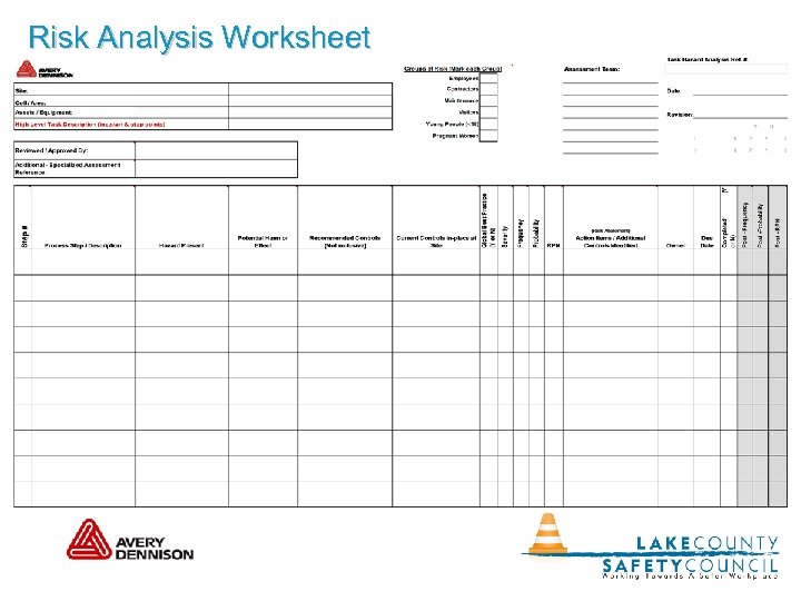 Risk Analysis Worksheet 28 Add Presentation Title on Slide Master 3/19/2018 