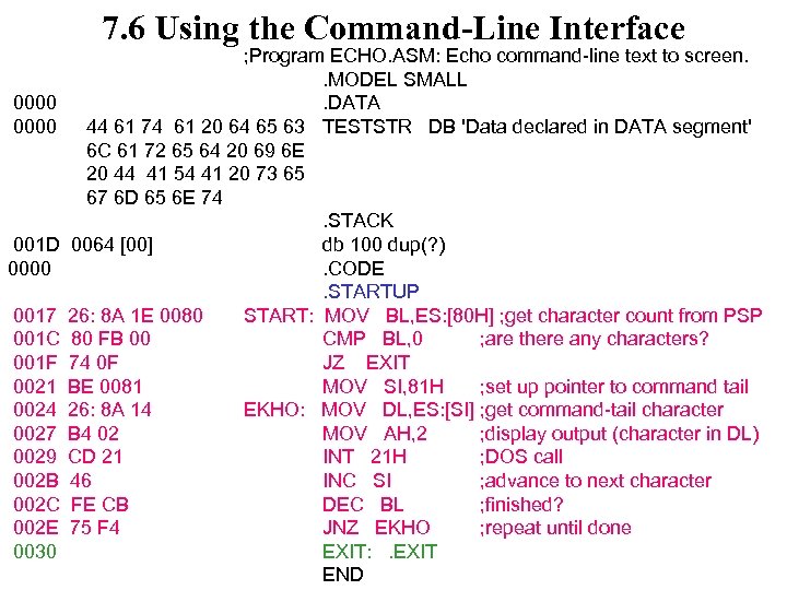 7. 6 Using the Command-Line Interface 0000 001 D 0000 0017 001 C 001