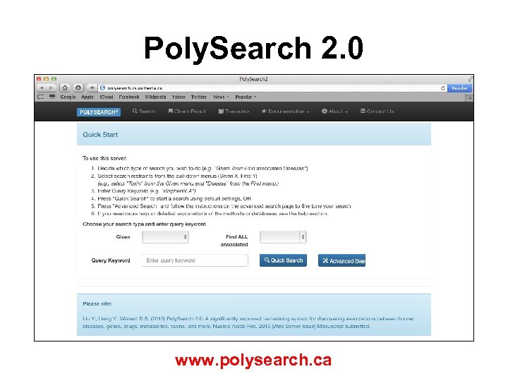 Poly. Search 2. 0 www. polysearch. ca 