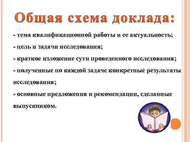 - тема квалификационной работы и ее актуальность; - цель и задачи исследования; - краткое