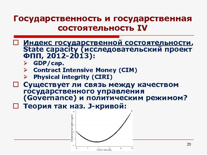 Государственность и государственная состоятельность IV o Индекс государственной состоятельности, State capacity (исследовательский проект ФПП,
