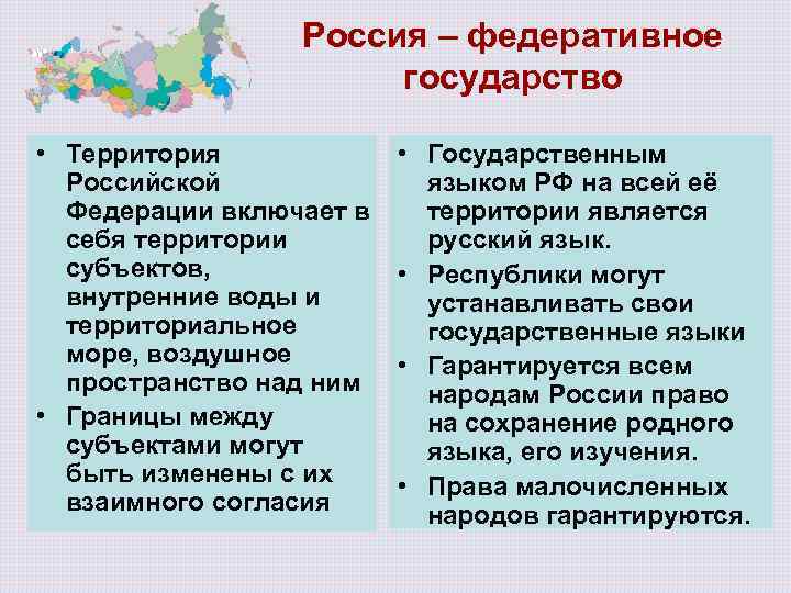 План россия федеративное государство