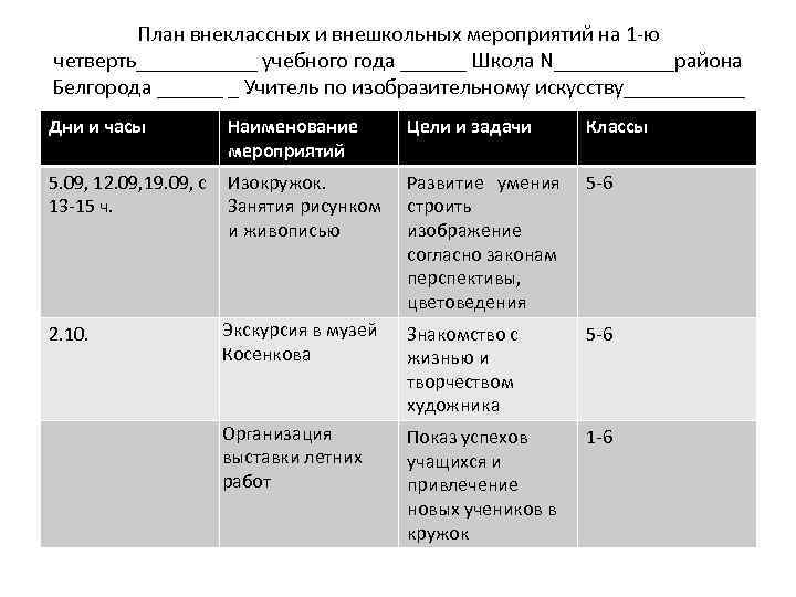 Проект внеклассного мероприятия