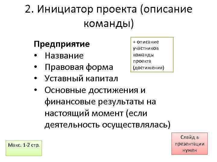 Инициатор проекта это пример проектной должности