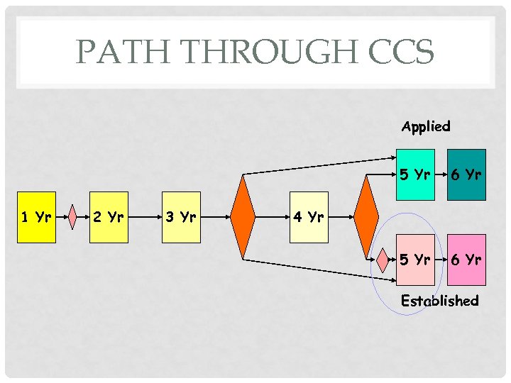 PATH THROUGH CCS Applied 5 Yr 1 Yr 2 Yr 3 Yr 6 Yr