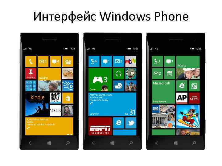 Интерфейс Windows Phone 