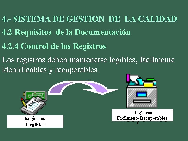 4. - SISTEMA DE GESTION DE LA CALIDAD 4. 2 Requisitos de la Documentación