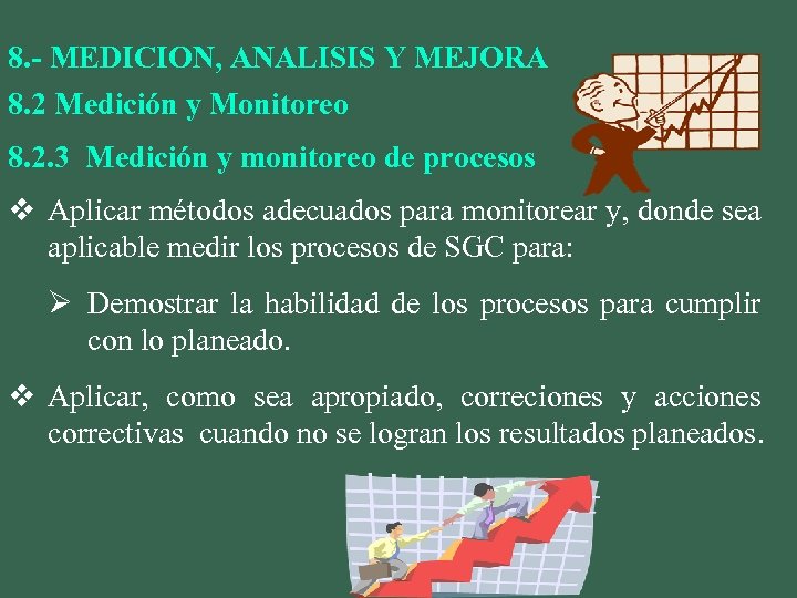 8. - MEDICION, ANALISIS Y MEJORA 8. 2 Medición y Monitoreo 8. 2. 3