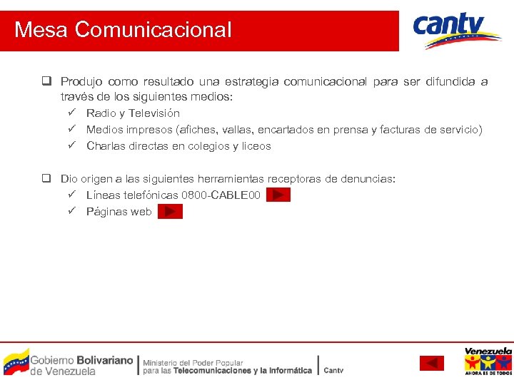 Mesa Comunicacional q Produjo como resultado una estrategia comunicacional para ser difundida a través