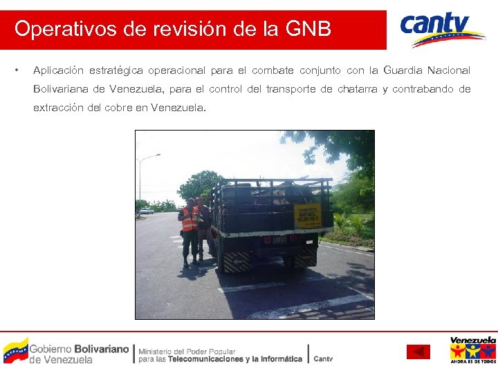Operativos de revisión de la GNB • Aplicación estratégica operacional para el combate conjunto