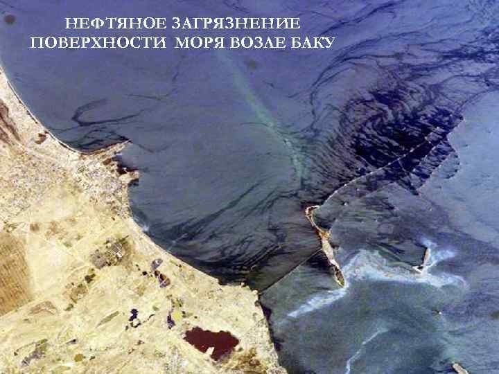 НЕФТЯНОЕ ЗАГРЯЗНЕНИЕ ПОВЕРХНОСТИ МОРЯ ВОЗЛЕ БАКУ 