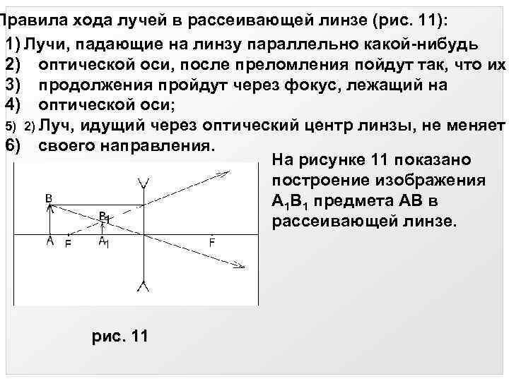 На рисунке приведены схемы хода лучей