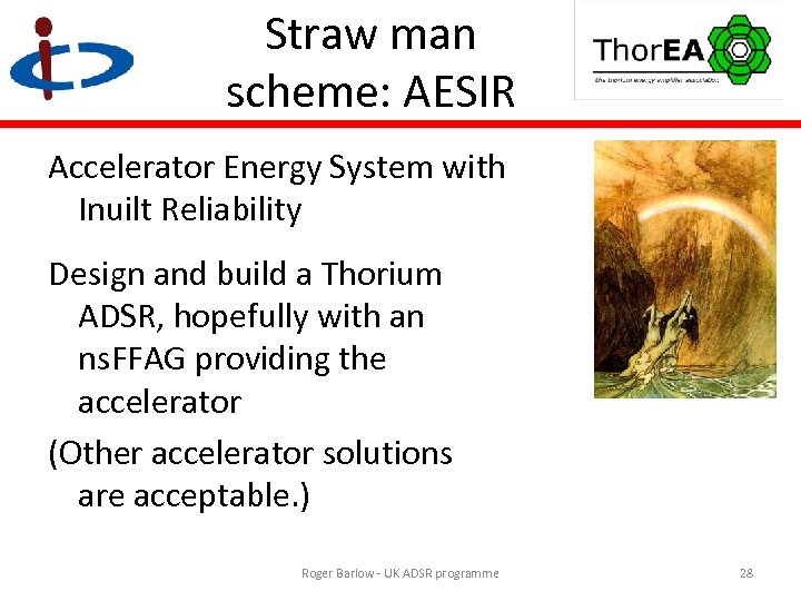 Straw man scheme: AESIR Accelerator Energy System with Inuilt Reliability Design and build a