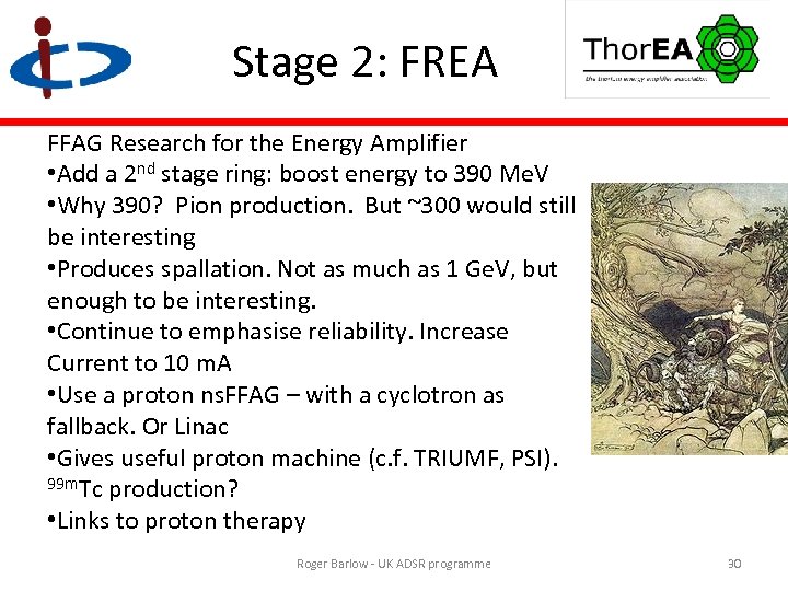 Stage 2: FREA FFAG Research for the Energy Amplifier • Add a 2 nd