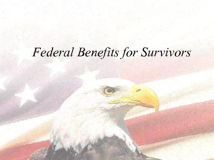 Federal Benefits for Survivors 