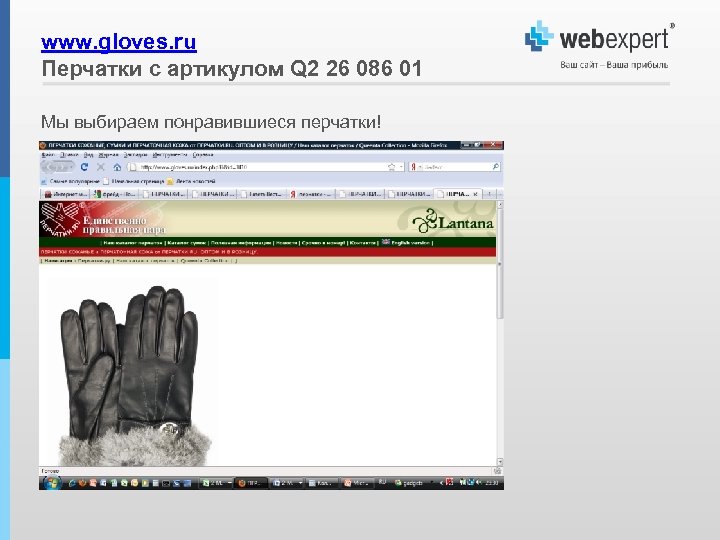 www. gloves. ru Перчатки с артикулом Q 2 26 086 01 Мы выбираем понравившиеся