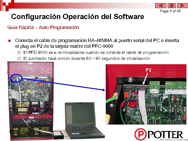 Page 5 of 45 Configuración Operación del Software Guía Rápida – Auto Programación n