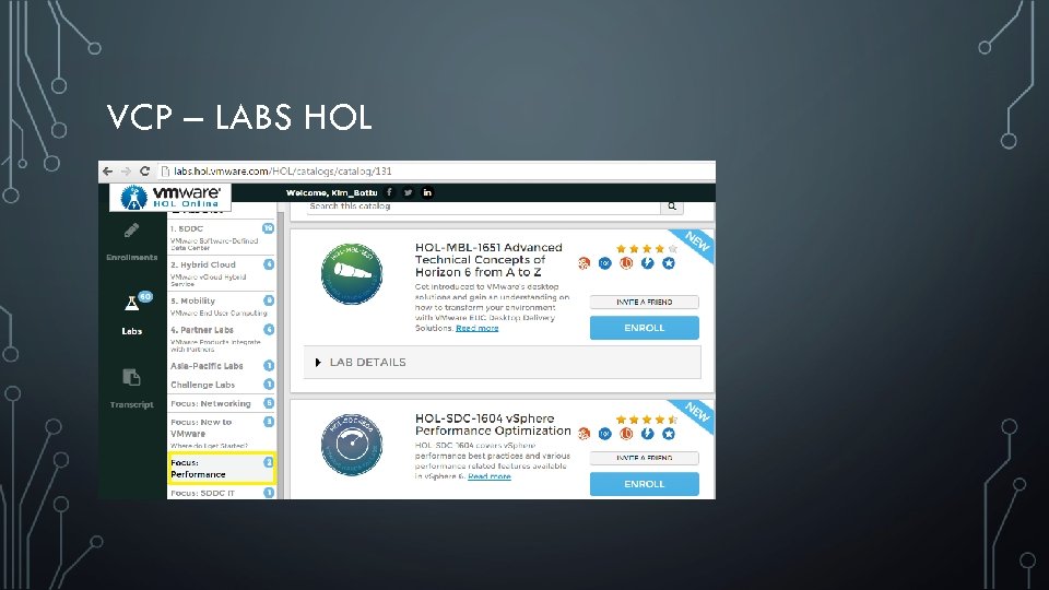 VCP – LABS HOL 