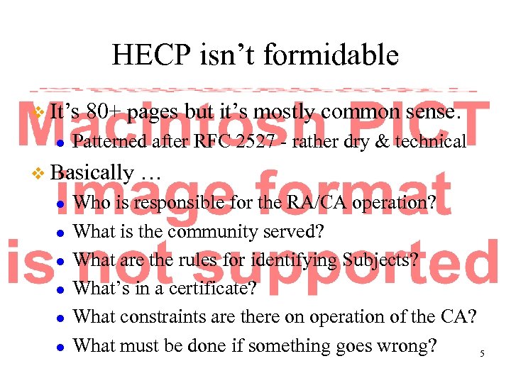 HECP isn’t formidable v It’s l 80+ pages but it’s mostly common sense. Patterned