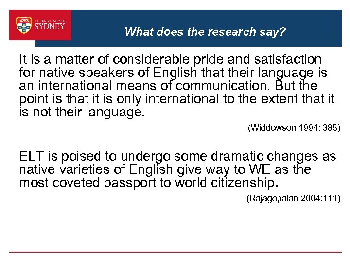 What does the research say? It is a matter of considerable pride and satisfaction