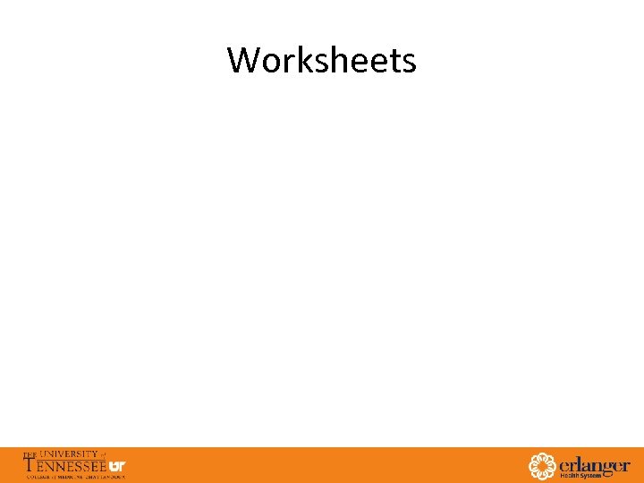 Worksheets 