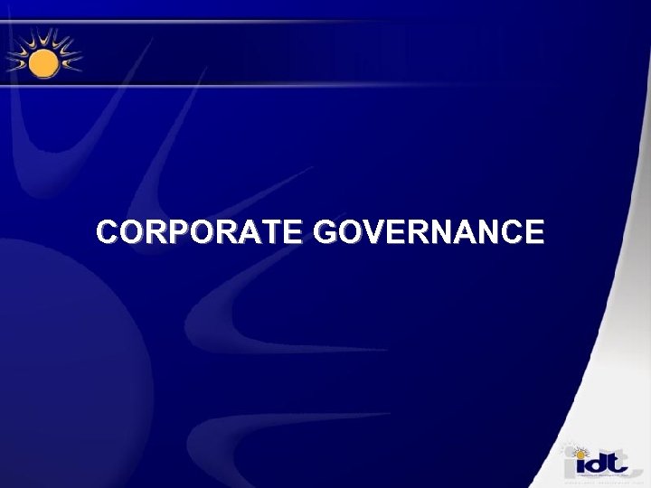 CORPORATE GOVERNANCE 