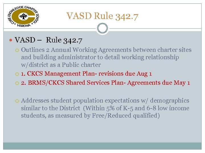 VASD Rule 342. 7 VASD – Rule 342. 7 Outlines 2 Annual Working Agreements