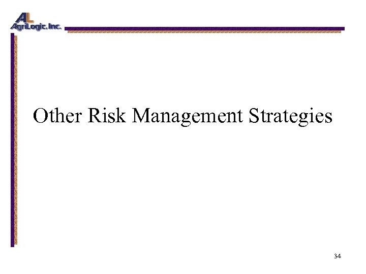 Other Risk Management Strategies 34 