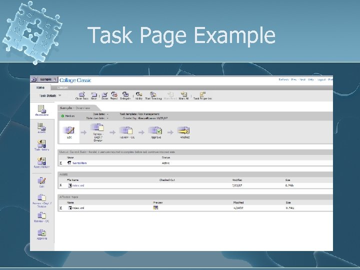 Task Page Example 