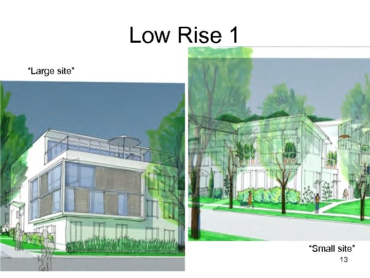 Low Rise 1 “Large site” “Small site” 13 