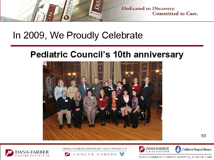 In 2009, We Proudly Celebrate Pediatric Council’s 10 th anniversary 63 