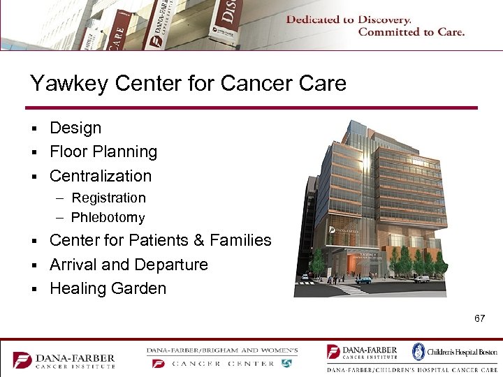 Yawkey Center for Cancer Care Design § Floor Planning § Centralization § – Registration