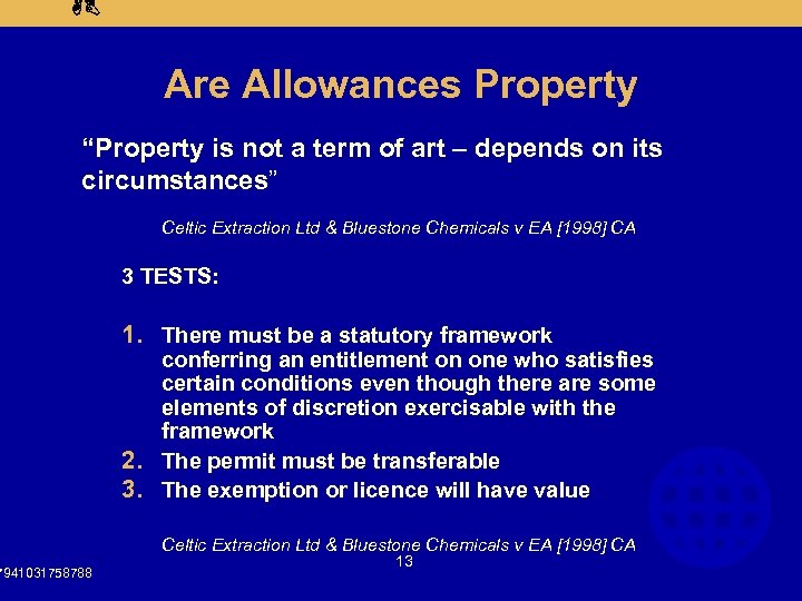 AB Are Allowances Property “Property is not a term of art – depends on