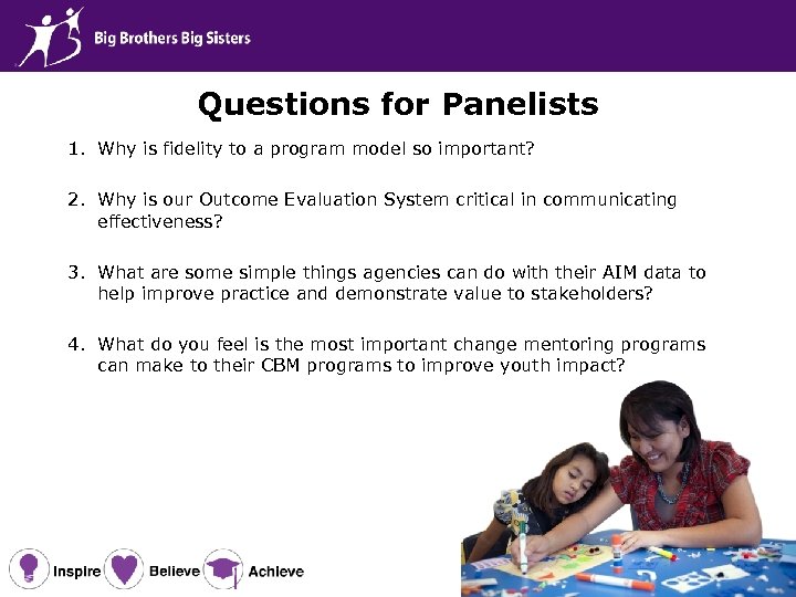Questions for Panelists 1. Why is fidelity to a program model so important? 2.