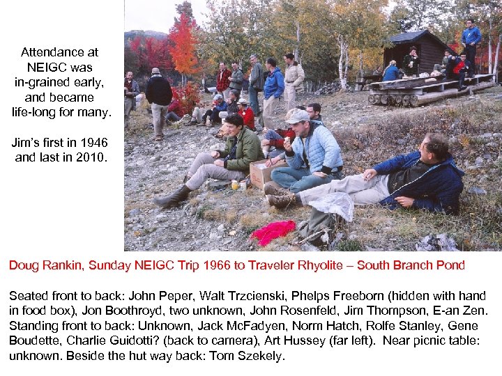 Attendance at NEIGC was in-grained early, and became life-long for many. Jim’s first in