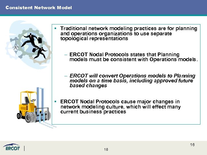 Consistent Network Model § Traditional network modeling practices are for planning and operations organizations