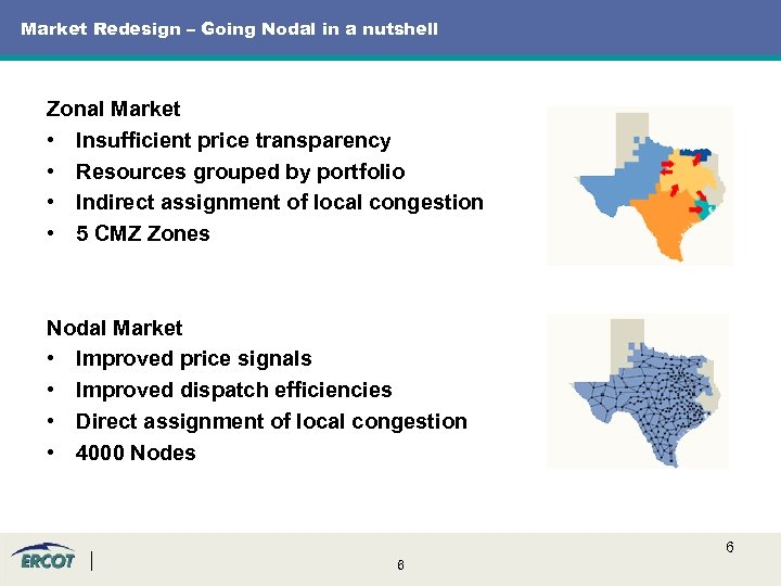 Market Redesign – Going Nodal in a nutshell Zonal Market • Insufficient price transparency