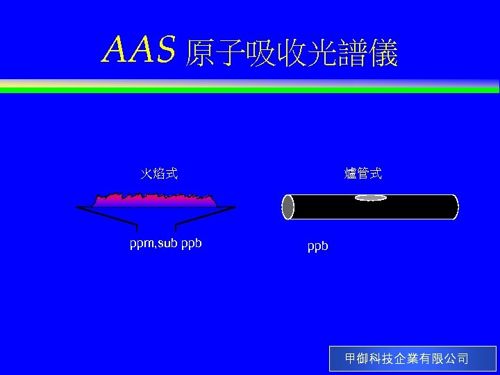 AAS 原子吸收光譜儀 火焰式 ppm, sub ppb 爐管式 ppb 甲御科技企業有限公司 
