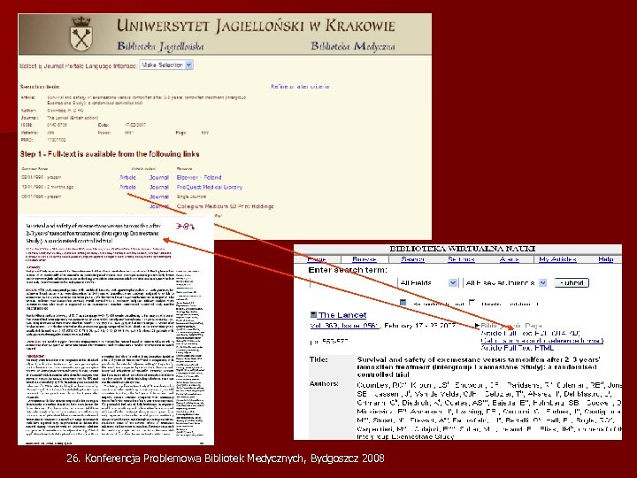 26. Konferencja Problemowa Bibliotek Medycznych, Bydgoszcz 2008 