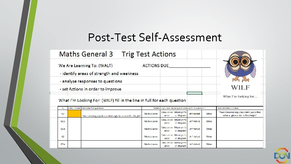 Post-Test Self-Assessment 