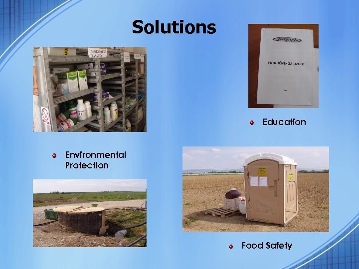 Solutions Education Environmental Protection Food Safety 