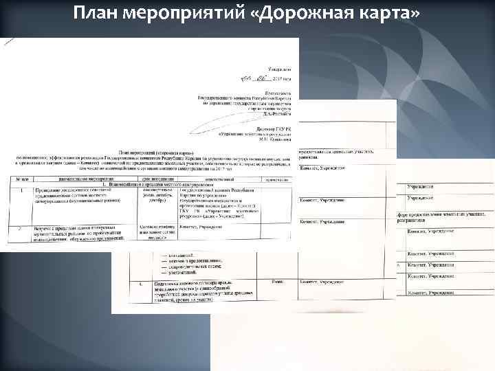 План мероприятий «Дорожная карта» 