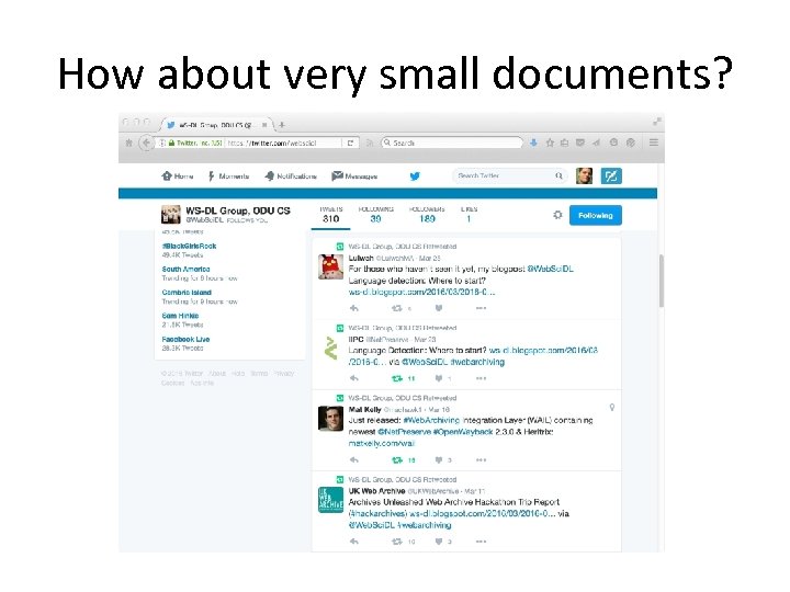 How about very small documents? 