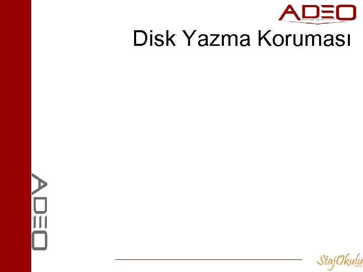 Disk Yazma Koruması 