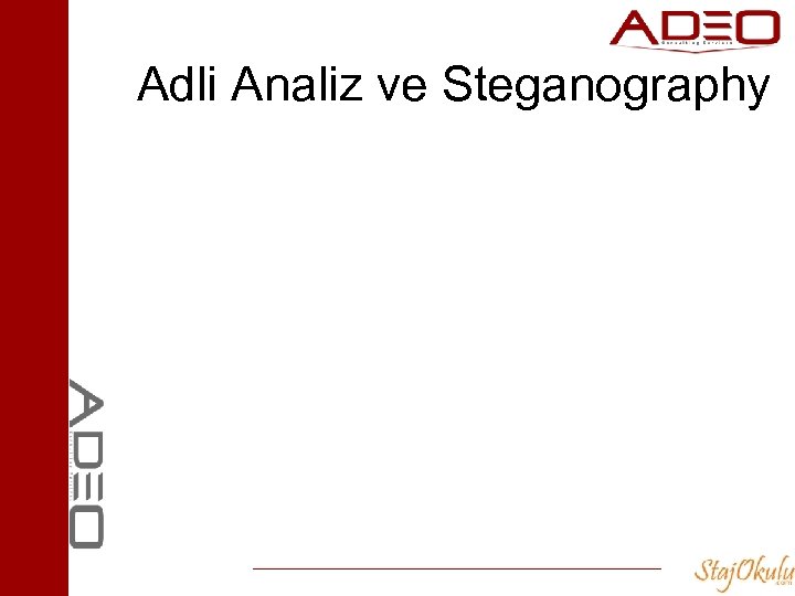 Adli Analiz ve Steganography 